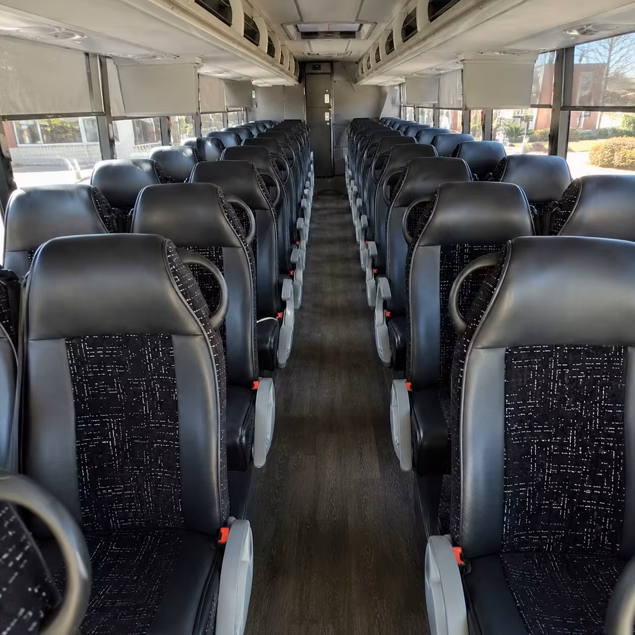 lakewood charter bus rental interior