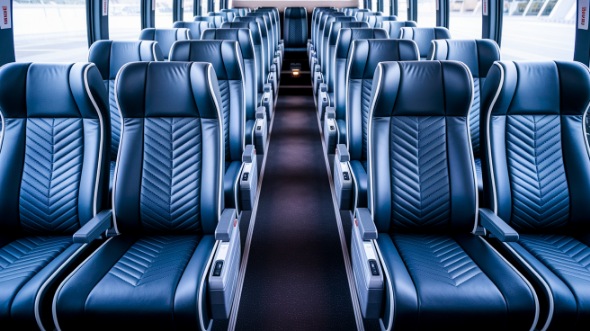 lakewood 56 passenger charter bus inside
