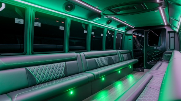 party bus rental interior lakewood